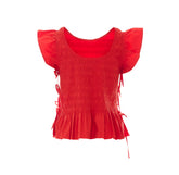TOP IN SMOCKED COTTON