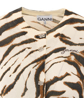 CARDIGAN STAMPA ZEBRA CON LOGO