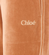 VELVET JOGGER PANTS WITH LOGO