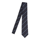 JACQUARD SILK TIE WITH DIAGONAL CLAMP