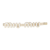 MIU MIU LOGO ENAMELED METAL HAIR CLIP