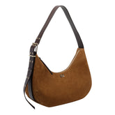 MEDIUM LOGO SUEDE HOBO BAG