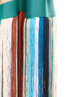 PONCHO A RIGHE MULTICOLOR CON PATCH FENDI