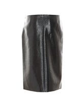 VINYL KNEE-LENGHT SKIRT