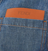 DENIM DRESS WITH FENDI MAXI PATCH