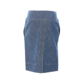 GONNA MIDI IN DENIM DRITTA
