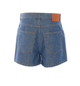 SHORTS IN DENIM CON LOGO FF