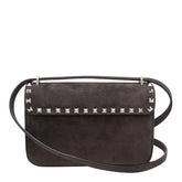 SMALL SUEDE VALENTINO GARAVANI ROCKSTUD CROSSBODY BAG
