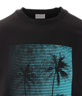 LOGO SWEATSHIRT WITH PALM TREE PRINT