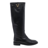 V LEATHER BOOTS