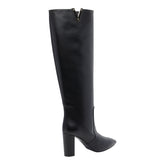 V LEATHER PUMP BOOTS