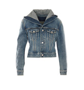 GIACCA CON CAPPUCCIO IN DENIM