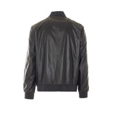 GUCCI LOGO LEATHER BOMBER
