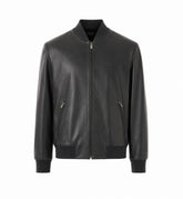 GUCCI LOGO LEATHER BOMBER