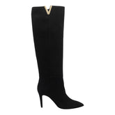 V SUEDE PUMP BOOTS