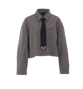 CARLINA CROPPED CHECK SHIRT