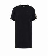 T-SHIRT DRESS WITH CHECK TRIM