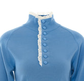 LACE AND WOOL KNIT SWEATER