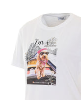 LOGO AND THE DIVA DOG PRINT T-SHIRT