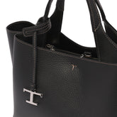 MINI LEATHER HANDBAG WITH T TIMELESS CHARM