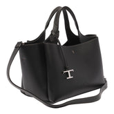 MINI LEATHER HANDBAG WITH T TIMELESS CHARM