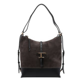 BORSA A SPALLA E ZAINO T TIMELESS IN SUEDE SMALL