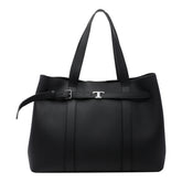 MEDIUM LEATHER HOBO BAG WITH T TIMELESS LOGO