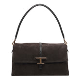 SMALL T TIMELESS FLAP SUEDE SHOULDER BAG