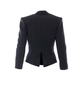 GIACCA IN GABARDINE CON COLLO GIOIELLO