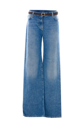 PALAZZO JEANS WITH BELT
