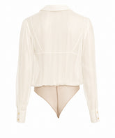 GEORGETTE FABRIC WITH JEWEL CHAIN BODYSUIT