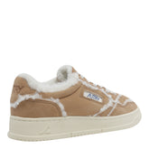 SUEDE MEDALIST SNEAKERS WITH SHEARLING DETAIL