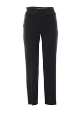 PANTALONE STRETCH IN DOPPIO CREPE