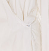 STRAIGHT COLLAR TWISTED SHIRT