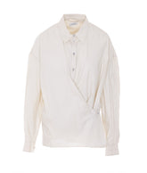 STRAIGHT COLLAR TWISTED SHIRT