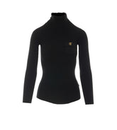 KNITTED TURTLENECK WITH EMBROIDERY IN JOUR