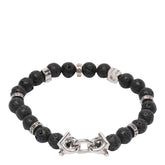 BRACCIALE IN PIETRA LAVICA CON LOGO