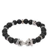 LAVA STONE BEADED BRACELET WITH LOGO