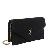 SATIN PARIS WALLET WITH CHAIN