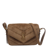 MATELASSE' SUEDE LOULOU TOY CROSSBODY BAG