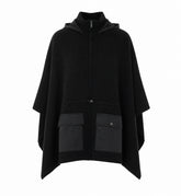 HOODED KNITTED PONCHO