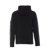FELPA CON CAPPUCCIO, ZIP E LOGO