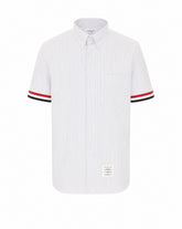 LOGO STRIPED OXFORD SHORT SLEEVES SHIRT