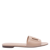 DG LOGO LEATHER SLIDES