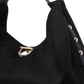 LARGE HOBO BAG WITH LOGO AND STUDS