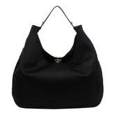 LARGE HOBO BAG WITH LOGO AND STUDS