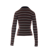 RIBBED WOOL LONG SLEEVES POLO
