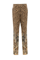 PANTS WITH LEOPARD AND PAISLEY PIAZZATA MOTIF