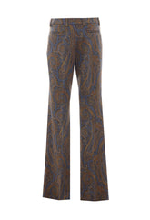 PANTALONE FIT AND FLARE CON MOTIVO PAISLEY