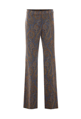 PANTALONE FIT AND FLARE CON MOTIVO PAISLEY
